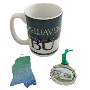 Belhaven University Mom Mug And Christmas Ornament Bundle Gift Set Like New